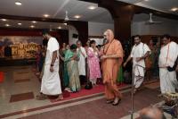 HH Swamiji arrives for the inaugural Dharma Sabha